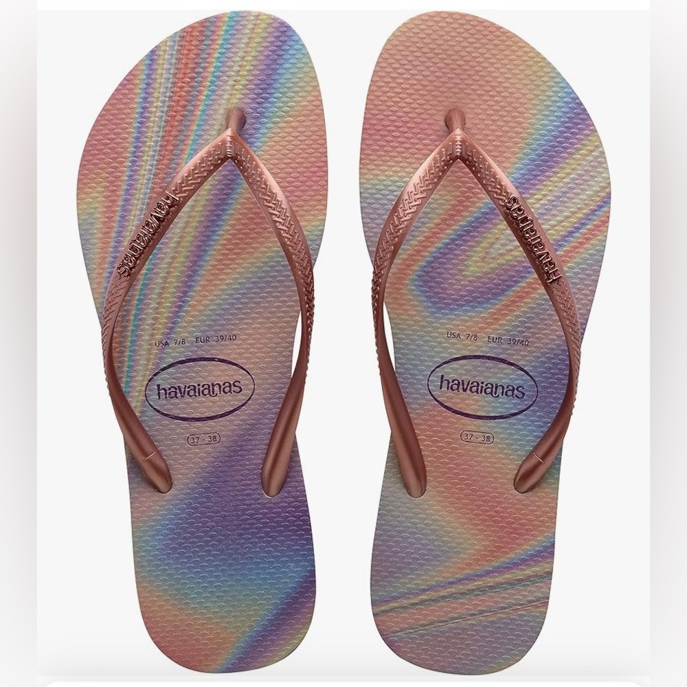 Havaianas Slim Iridescent Flip Flop Sandal Quiet Lilac